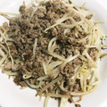 優輝光's cooksnap of when they made もやしと挽き肉のマヨ炒め.