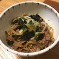 BonaQ's cooksnap of when they made ワサビ風味の牛丼♡.