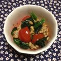 ぽぽきゅ's cooksnap of when they made ほうれん草とトマトの納豆和え.