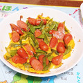 こともみ's cooksnap of when they made ☆絹さやとウィンナーの卵とじ☆.
