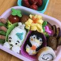♪みーまん♪'s cooksnap of when they made キャラ弁☆仲良しペンギン♡バレンタイン♡.