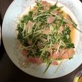 にむばすしゅたーぜん's cooksnap of when they made 水菜とベーコンの炒め物.