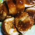 gakinko's cooksnap of when they made 鶏むね肉で☆オイマヨロールチキン❗.