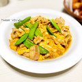 ねっちゃんっ's cooksnap of when they made やさしいこってり味✿さやえんどうの卵とじ.