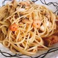 べるりんちゃん's cooksnap of when they made 和風にんにく醤油のシーフードスパゲッティ.