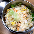 もりはん's cooksnap of when they made 包丁いらず！鮭フレークとレタスの炒飯.