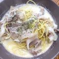 hiromi17's cooksnap of when they made 簡単☆美味☆豚バラとねぎのクリームパスタ.