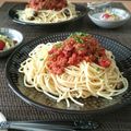 あず7225's cooksnap of when they made 金山寺味噌で作るミートソースパスタ.