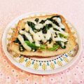 Richland☆Y's cooksnap of when they made ほうれん草と鮭フレのトースト.