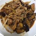 みー３２'s cooksnap of when they made プロ直伝！豚バラ豚コマとなすの甘辛炒め.