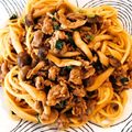 hashimoto_'s cooksnap of when they made 牛肉ときのこのバター醤油パスタ.