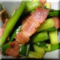 寿chiz_o's cooksnap of when they made ベーコンと葉にんにくの炒め物.