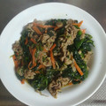 ジュン0509's cooksnap of when they made ちぢみほうれん草と牛肉のオイスター炒め★.