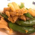 kuwaのお腹's cooksnap of when they made スナップえんどうと豚肉のオイスター炒め♡.