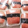 yukky☆mama's cooksnap of when they made SPAMおにぎり.