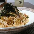 ダイナマイト漆黒's cooksnap of when they made 実山椒とごぼうの明太子スパゲティー.
