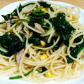 mo＊mo's cooksnap of when they made 簡単！ツナとほうれん草の和風パスタ.