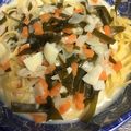 whitebrown's cooksnap of when they made クラムチャウダー スープスパ.