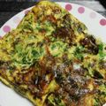 Benkitchen's cooksnap of when they made セロリの葉っぱのオムレツ.