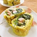 イベ長's cooksnap of when they made お弁当に♪ほうれん草とベーコンの卵焼き.