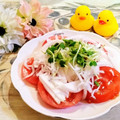 ももちゃんのれしぴ's cooksnap of when they made トマトと新玉ねぎとじゃこのサラダ.