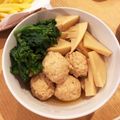 ここはな9999's cooksnap of when they made 春❀たけのこと鶏だんごの煮物.
