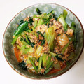 可笑しな国のアリス's cooksnap of when they made 鯖の水煮缶と小松菜の塩麹キムチ炒め！.