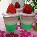 ちく和enjoy料理's cooksnap of when they made ひなまつりカラー3色ぷるるんデザート.