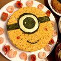 さりーママ♪'s cooksnap of when they made ミニオンちらし寿司ケーキ　こどもの日.