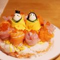 糸と詩's cooksnap of when they made ひな祭りに　お花の「ちらし寿司ケーキ」.