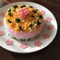 minch＊＊'s cooksnap of when they made 雛祭り・ひし餅風ちらし寿司ケーキ.