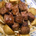 ponsyuke♪'s cooksnap of when they made 【牛肉】　サイコロステーキ♪.