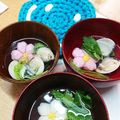 cocoりえ's cooksnap of when they made 簡単おもてなし　麩と結び三つ葉のすまし汁.
