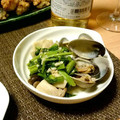 あず7225's cooksnap of when they made 簡単菜の花とトマトでアサリの白ワイン蒸し.