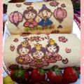 ёпⅠмσ's cooksnap of when they made ☆簡単☆ キャラ デコ ロールケーキ.