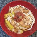 tikariri's cooksnap of when they made ＊梅干しと油揚げネギのうどん.