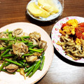 _s_a_'s cooksnap of when they made 砂肝とにんにくの芽の炒め物.