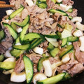 のりともちゅけ's cooksnap of when they made 豚肉とイカの中華炒め.