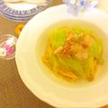 hikarin♪'s cooksnap of when they made キャベツと鳥胸肉のレモンクリームパスタ.
