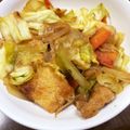 あっきぃママ3's cooksnap of when they made 油揚げのホイコーロー風♪味噌野菜炒め♪.