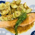 クックMQS4E6☆'s cooksnap of when they made 鮭のムニエル簡単レモンソース添え.