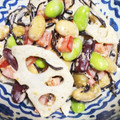 しろだいず's cooksnap of when they made ［お豆 蓮根 ひじき 和風ゴマサラダ］.