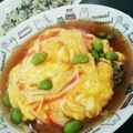 ここあo's cooksnap of when they made 蟹玉天津飯☆カニカマでも美味しく作るコツ.
