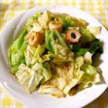 クリちゃん0309's cooksnap of when they made キャベツ・ちくわ・ニンニクの和風炒め♪.
