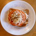 antkishi's cooksnap of when they made ハムとトマトのチーズトースト.