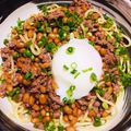 クック5GIMZF☆'s cooksnap of when they made 簡単◎ひき肉と納豆のピリ辛パスタ.