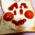 curisupin's cooksnap of when they made 朝食に子供が喜ぶ、アンパンマントースト.