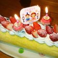 haco858's cooksnap of when they made ロールケーキ★アンパンマンひな祭りケーキ.
