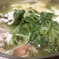 ねこはがき's cooksnap of when they made 水菜と豚肉だけ！我が家の【はりはり鍋】.