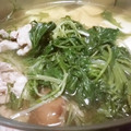 ねこはがき's cooksnap of when they made 水菜と豚肉だけ！我が家の【はりはり鍋】.